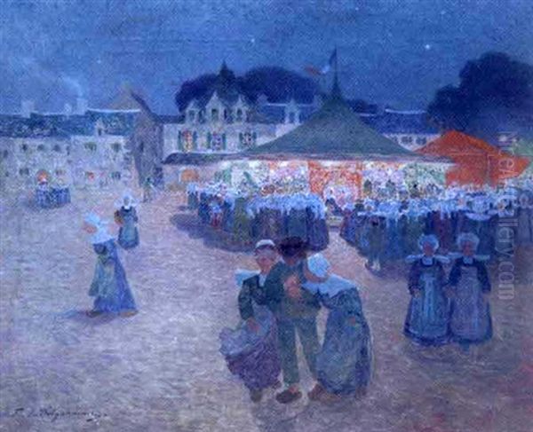 Le Manege Nocturne Oil Painting by Ferdinand du Puigaudeau