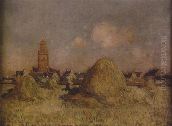 Fenaison En Bretagne Oil Painting by Ferdinand du Puigaudeau