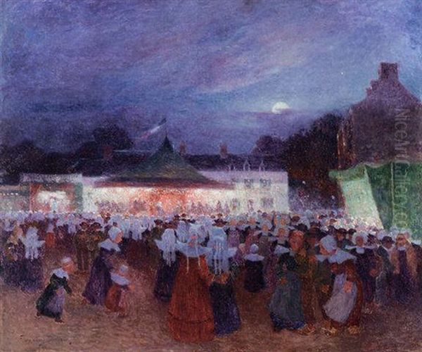 Le Manege La Nuit Oil Painting by Ferdinand du Puigaudeau