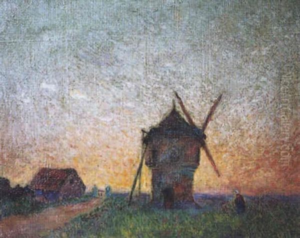 Moulin En Briere Oil Painting by Ferdinand du Puigaudeau