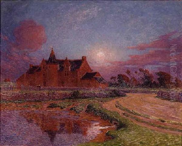 Clair De Lune Sur Kervaudu Oil Painting by Ferdinand du Puigaudeau