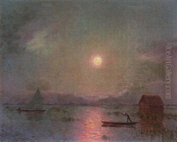 Briere La Nuit Oil Painting by Ferdinand du Puigaudeau