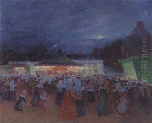 Le Manege Nocturne Oil Painting by Ferdinand du Puigaudeau