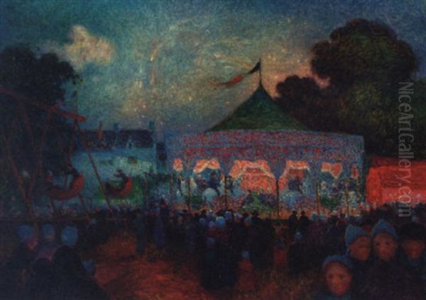 Le Manege Nocturne Oil Painting by Ferdinand du Puigaudeau