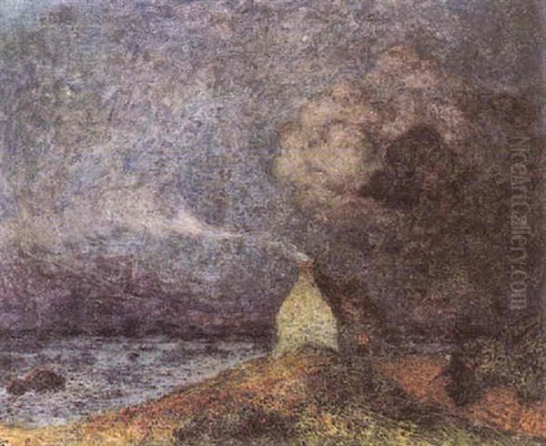 Bord De Mer, La Nuit En Bretagne Oil Painting by Ferdinand du Puigaudeau