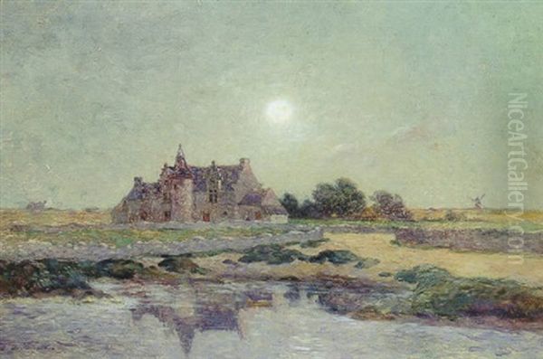 Clair De Lune Sur Kervaudu Oil Painting by Ferdinand du Puigaudeau