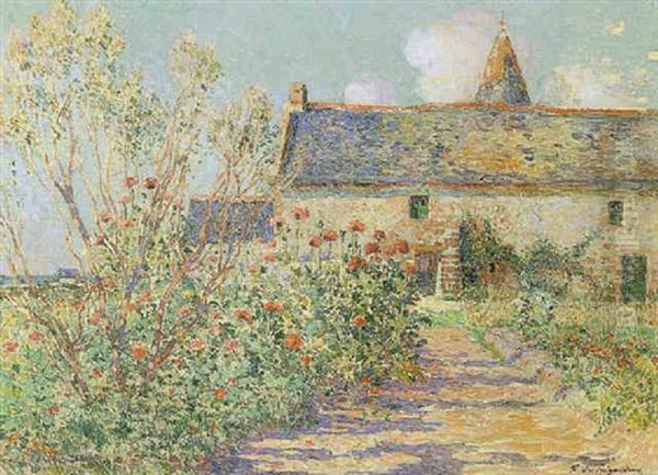 Jardin De Kervaudu Oil Painting by Ferdinand du Puigaudeau