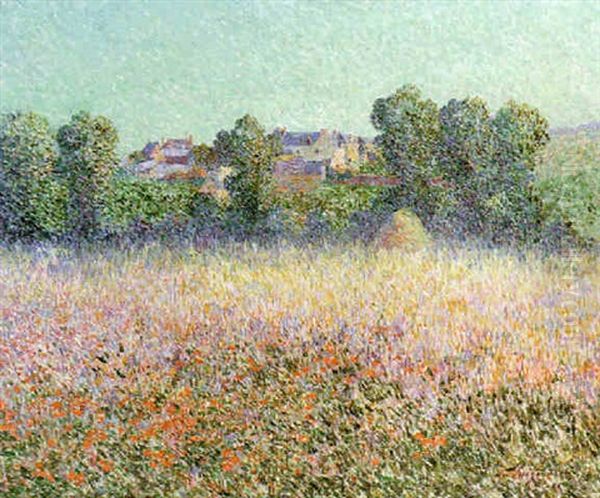 Champ De Coquelicots En Fleur Oil Painting by Ferdinand du Puigaudeau