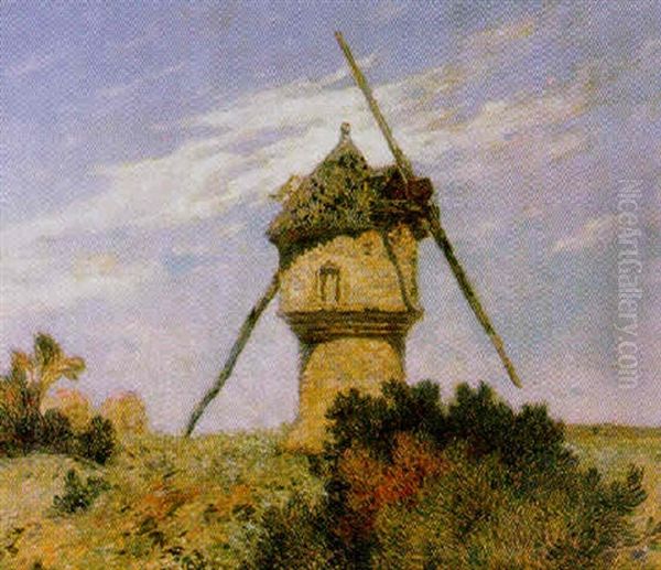 Le Moulin Du Diable A Guerande Oil Painting by Ferdinand du Puigaudeau