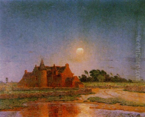 Le Manoir Kervandec Au Croizic Oil Painting by Ferdinand du Puigaudeau