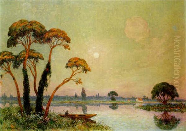 Pecheurs Au Bord De La Loire by Ferdinand du Puigaudeau