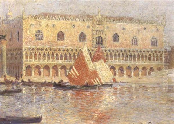 Venise, Le Palais Des Doges Oil Painting by Ferdinand du Puigaudeau