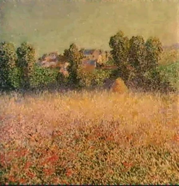 Champ De Cocquelicots En Fleurs Oil Painting by Ferdinand du Puigaudeau