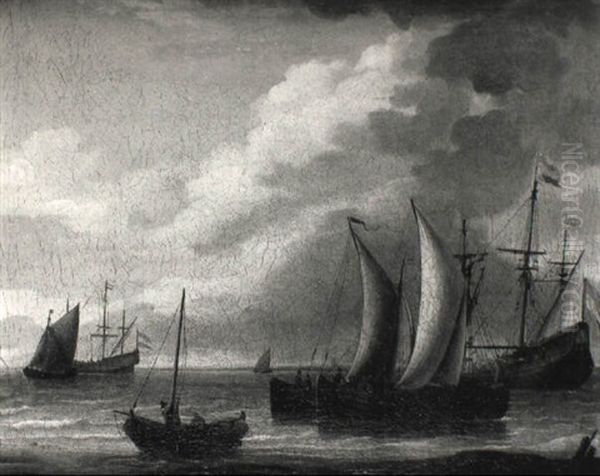 Marine Oil Painting by Hendrik Jacobsz Dubbels