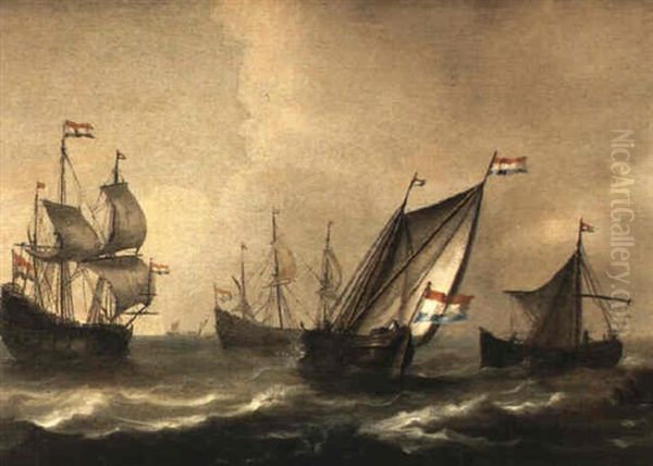 Marine Oil Painting by Hendrik Jacobsz Dubbels