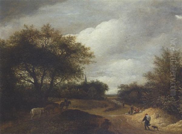 Haarlemer Landschaft Oil Painting by Guillam Dubois