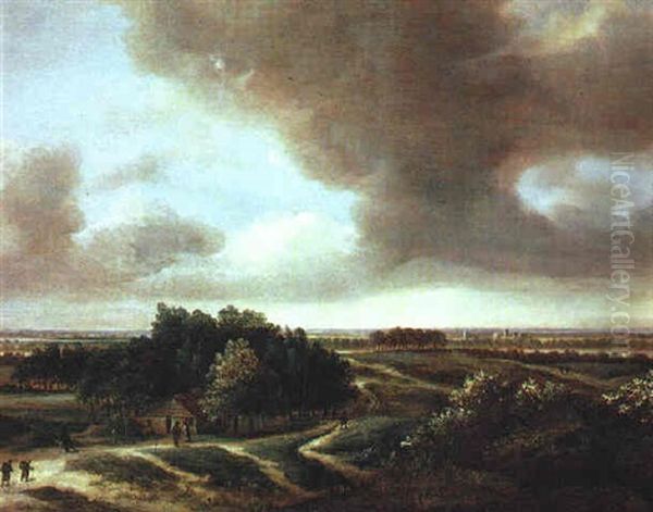 Weite Landschaft Mit Reisenden Oil Painting by Guillam Dubois