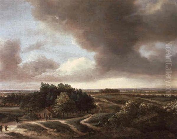 Weite Landschaft Mit Reisenden Oil Painting by Guillam Dubois