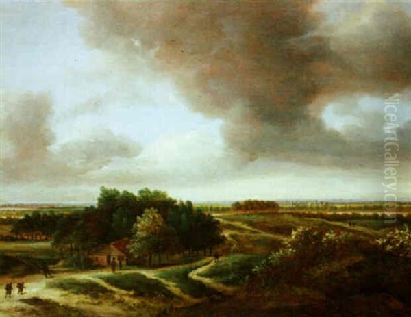 Weite Landschaft Mit Reisenden Oil Painting by Guillam Dubois