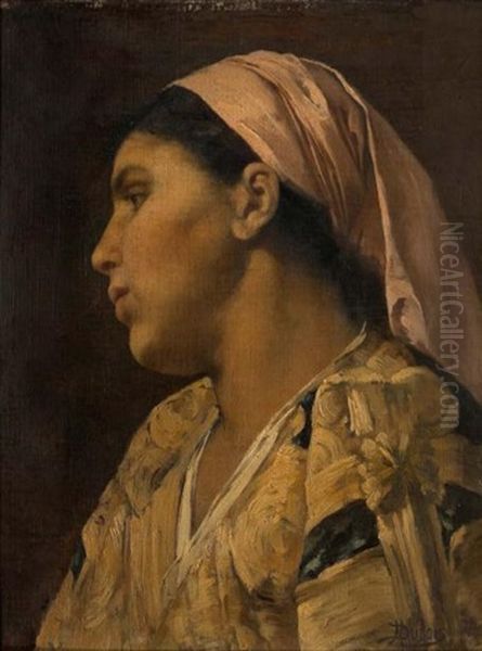 Gitane De Profil Oil Painting by Henri Pierre Hippolyte Dubois