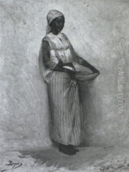 A Moroccan Girl Oil Painting by Henri Pierre Hippolyte Dubois