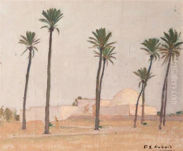 Vue De Djerba Oil Painting by Paul Emile Dubois