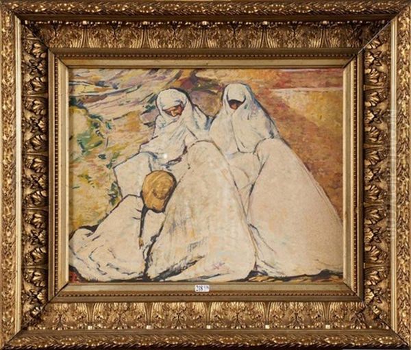 Cinq Femmes Arabes Oil Painting by Paul Emile Dubois