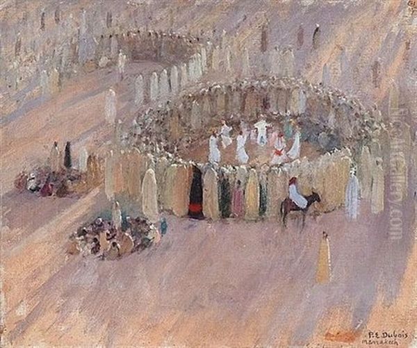 Danseurs Chleuh (marrakech) Oil Painting by Paul Emile Dubois