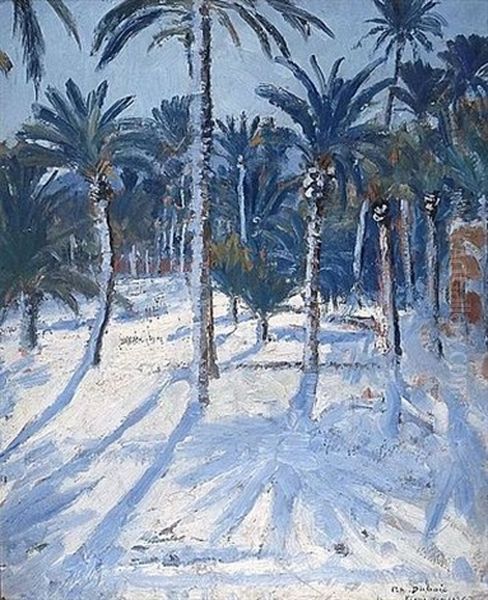 Figuig Sous La Neige, Sud Oranais Oil Painting by Paul Emile Dubois