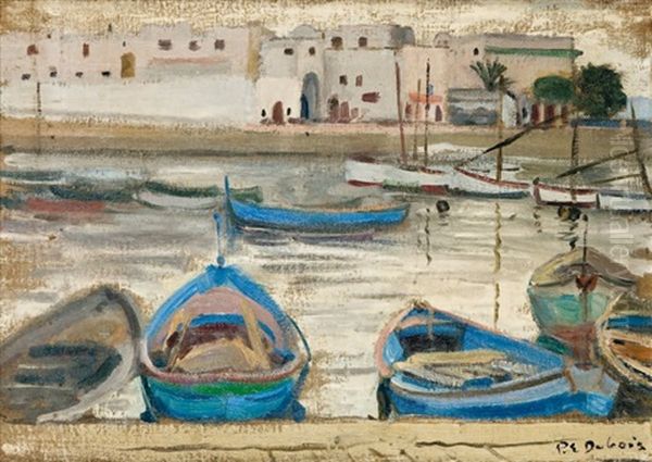 Les Barques A Alger Oil Painting by Paul Emile Dubois