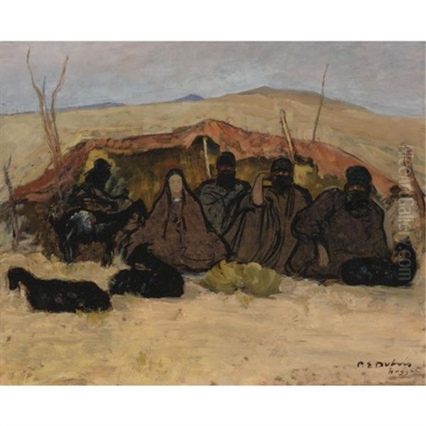 A Camp In The Hoggar Oil Painting by Paul Emile Dubois