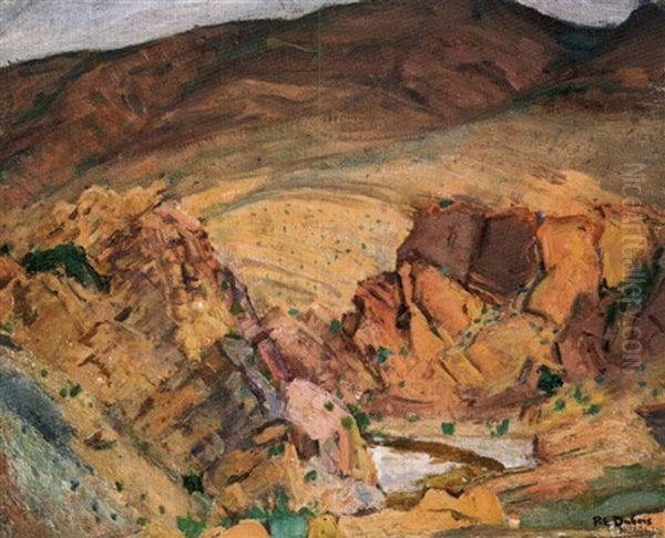 Vue De Bou-saada Oil Painting by Paul Emile Dubois