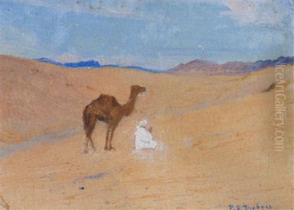 Priere Dans Le Desert Oil Painting by Paul Emile Dubois