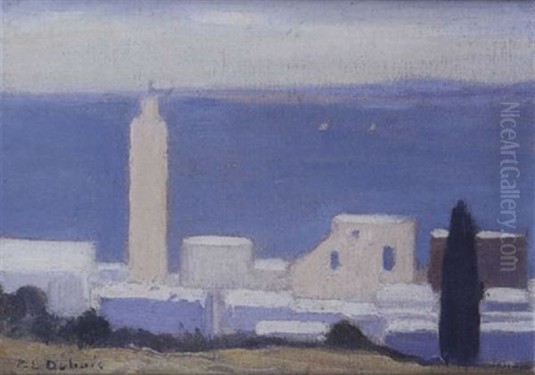 Le Golfe De Tunis, Vue De Sidi Bou Said Oil Painting by Paul Emile Dubois