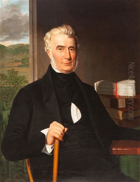 Portrait Of Thomas Dyer Esq. Oil Painting by Samuel F. Dubois