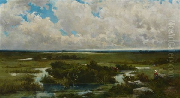 Marais En Campine Oil Painting by Louis Dubois