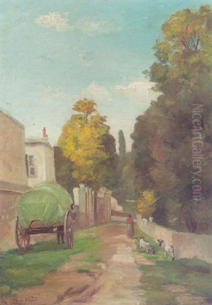 Rue Paysanne Oil Painting by Albert Dubois-Pillet