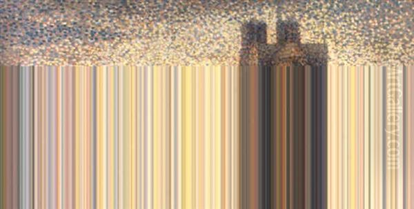 Notre-dame, Vue De L'est Oil Painting by Albert Dubois-Pillet