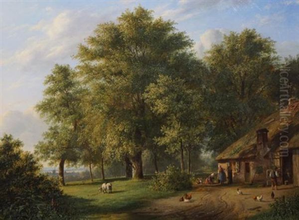 Boerderij Oil Painting by Pierre Louis Dubourcq