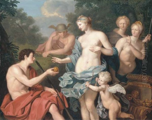 The Judgement Of Paris Oil Painting by Louis Fabritius Dubourg