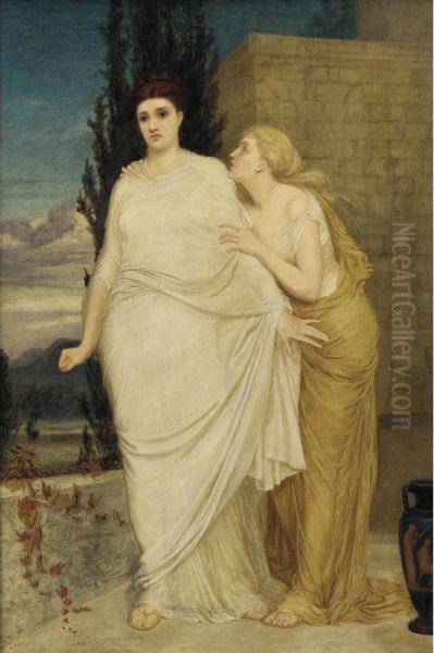 Antigone And Ismene Oil Painting by Thomas Armstrong