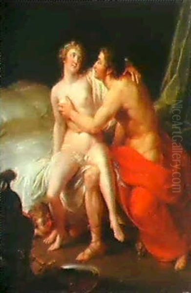 Mars And Venus Oil Painting by Louis Fabritius Dubourg