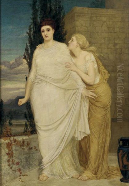 Antigone And Ismene Oil Painting by Thomas Armstrong