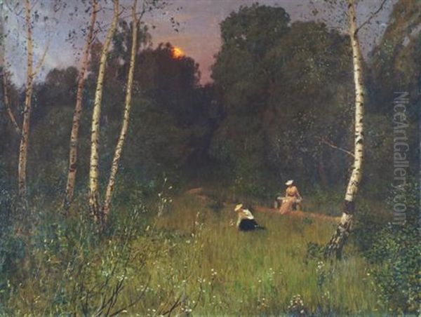 Twilight Oil Painting by Nikolai Nikanorovich Dubovskoy