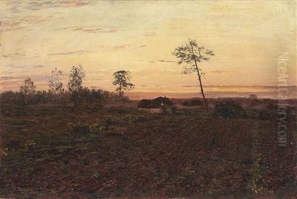 Evening Oil Painting by Nikolai Nikanorovich Dubovskoy