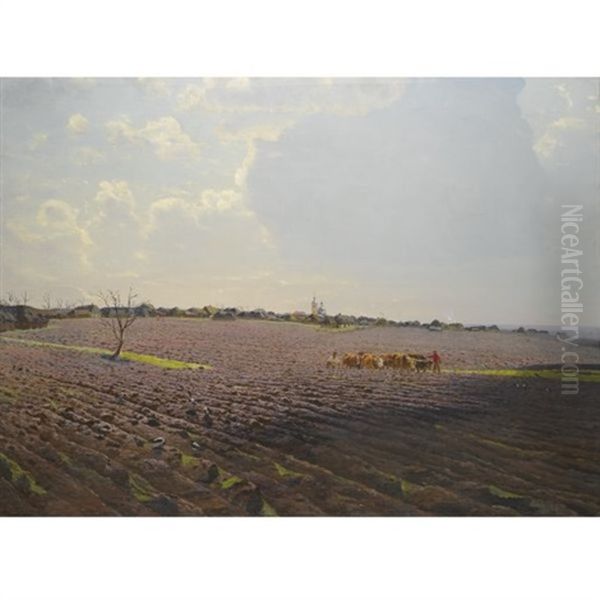 The Land Oil Painting by Nikolai Nikanorovich Dubovskoy