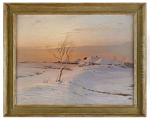 Vinterlandskap Oil Painting by Nikolai Nikanorovich Dubovskoy