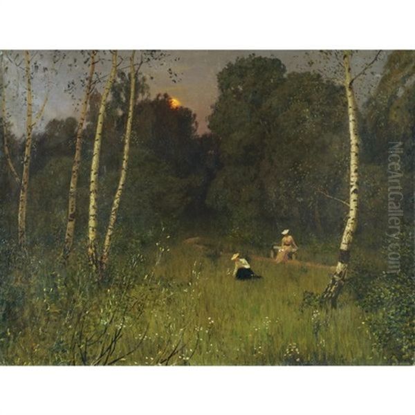 Twilight Oil Painting by Nikolai Nikanorovich Dubovskoy