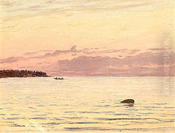 Kustlandskap Oil Painting by Nikolai Nikanorovich Dubovskoy