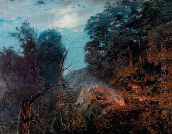 At Dawn Oil Painting by Nikolai Nikanorovich Dubovskoy